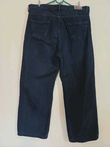 Charcoal Black Wide Leg Jeans