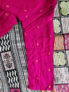 Magenta Button-Down Kurti