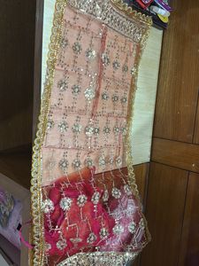 Red Sequined Mata chunni