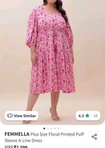 Floral Print Flairy Dress 50-52inch