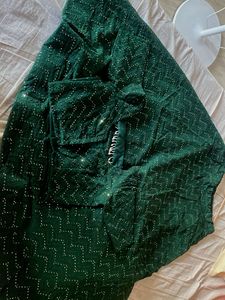 Green Sequin Lehenga