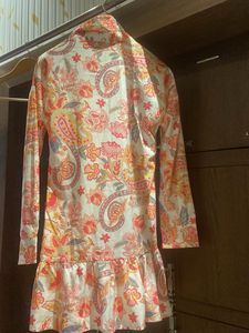 Floral Paisley Print Mini Dress