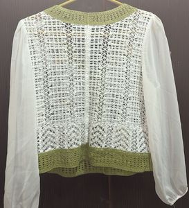 Crochet Cardigan with Balloon Sleeves