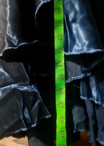 Elegant Blue high low Ruffled Dress