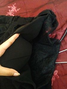 Black Lace Detail Party Dress