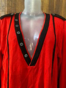 Red Long Woollen Top