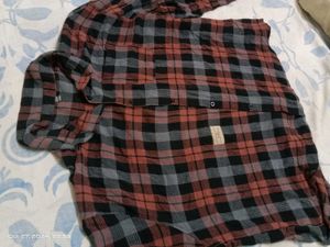 Formal Loose  Shirt With Check Design