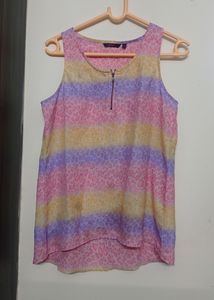 Multi Colour Holter Neck Beach Wear Top