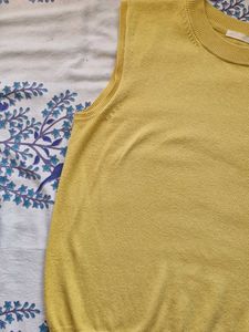Vintage Sleeveless Knit Top - Sunshine Yellow