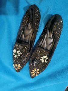 Embellished Black Juti/Mojdi/Flat