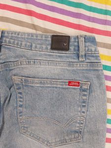 Ice Blue Korean Y2k Low Waist Jeans