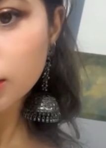 Orelia Black Oxidised Jhumka