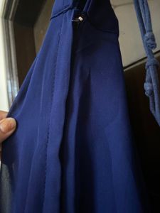 Blue Long Skirt With Zip To Adjust