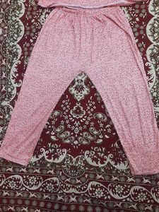 Pink Colour Night Suit