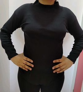 Polo Neck Black Top