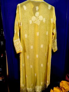 Yellow Lucknowi Chicken Curry Kurta