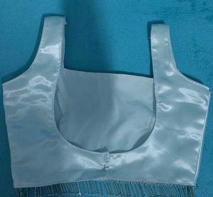 Black And White Satin Blouse Combo