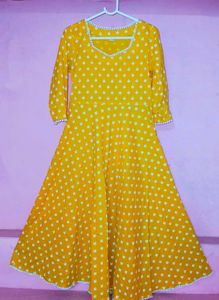 Bright Yellow Printed Kurta Pant Dupatta Set