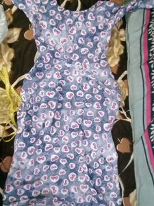 Cute Bow Heart Print Dress