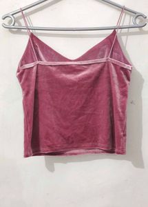 Pink Velvet Cami Top