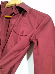 Red Cotton Shirt(women&#39;s)