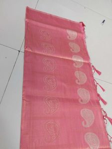 Elegant Pink Paisley Saree