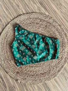 One Shoulder Ethnic  Crop Top