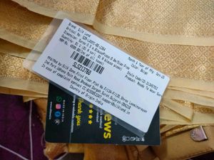 New Golden Readytowear Saree wth Unstitched blouse