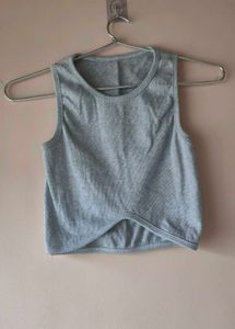 Grey Cropped Top