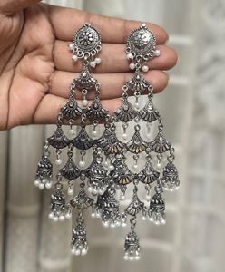 Oxidised Jumka Earring