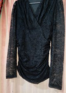 Combo Of Black Top With Free Yellow Capri