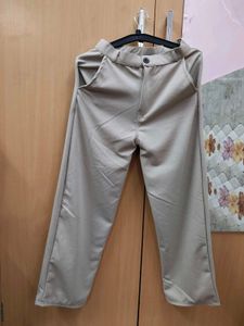 Elegant Beige Wide Leg Trousers (B)