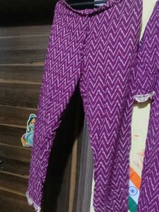 Purple Embroidered Kurta Set