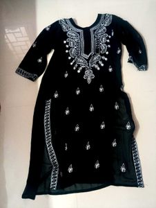 Black Embroidered Kurti
