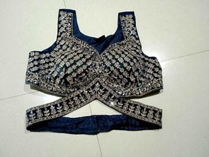 Embroidered Blue Jimmi Chu lehnga