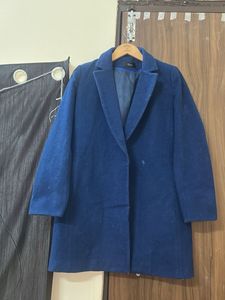 Blue Wool Blend Coat