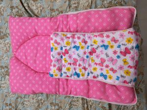 Baby Bed / Carry Bag - Pink And White