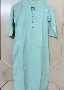 Aurelia Kurta Green Plain Office