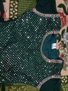 New Green Dress With Dupatta And Plazzo