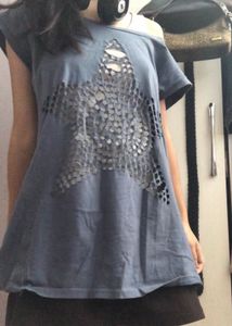 Y2K Pinterest Inspired Sheer Stargirl Top