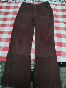Wide Leg Brown Pants