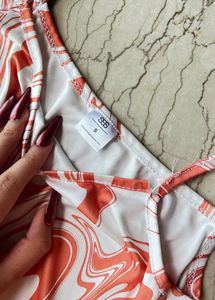 Abstract Print Mini Dress