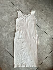 White Bodycon Midi Dress