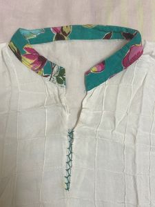 Floral Harem Pants &amp; White Top Set