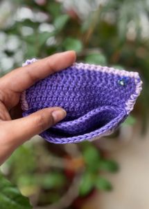 Crochet Flower Pouch In Lavender And Lilac 🪻