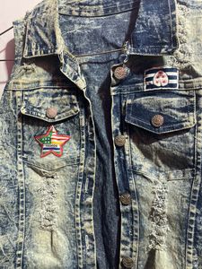Denim Sleeveless Jacket