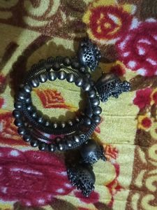 Spiral Oxidised Bangle