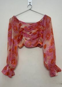 Floral Print Crop Top