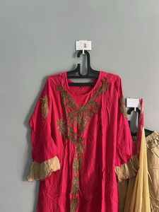 Elegant Pink Kurta Set (L)