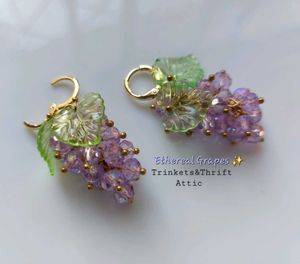 Crystal Grapes Earrings🍇✨️